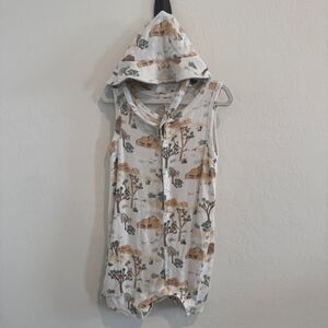 Angel Dear Joshua Tree Print Matching Bamboo Romper + Sun Hat Toddler Outfit